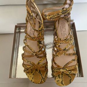 Rachael Roy Snake skin print sandal for women